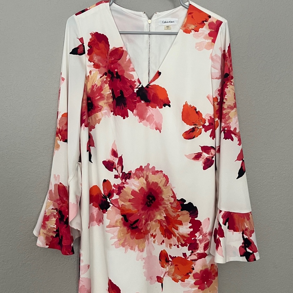 Calvin Klein Floral V-Neck Sundress - Picture 3 of 7